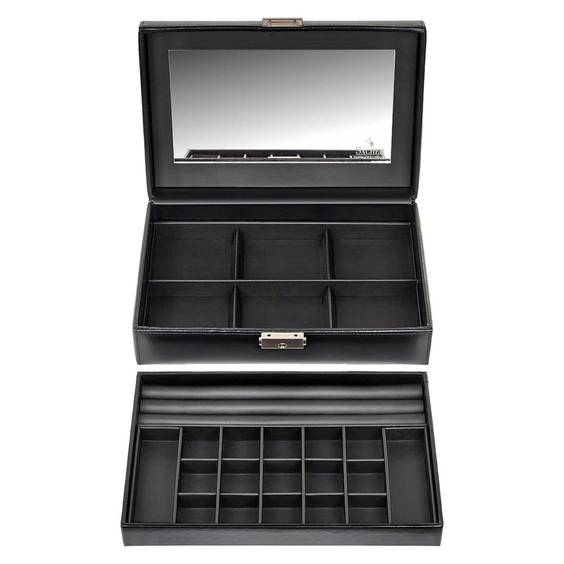 Coffret à bijoux Isa black exclusive / noir (cuir)