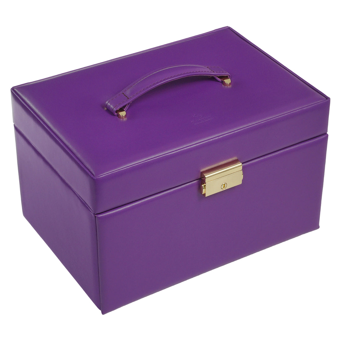 Coffret à bijoux Karen colisimo / violet (cuir de vachette pleine fleur)