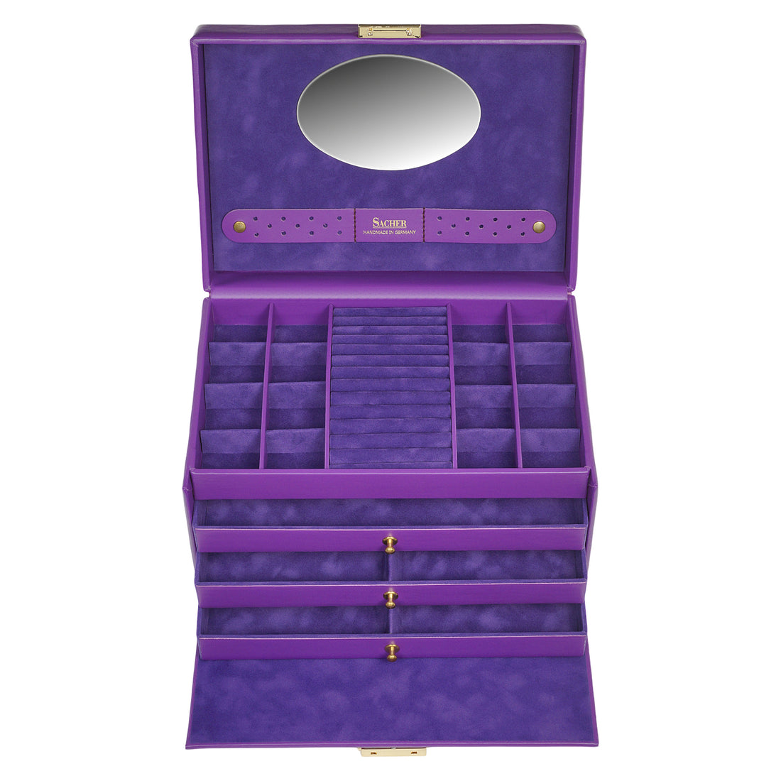 Jewelry box Karen colisimo / violet (full cowhide)