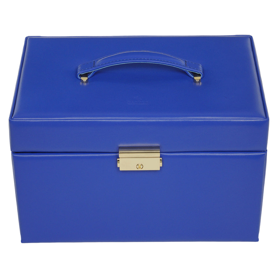 Caja de joyas Karen colisimo / azul (cuero de vaca completo)