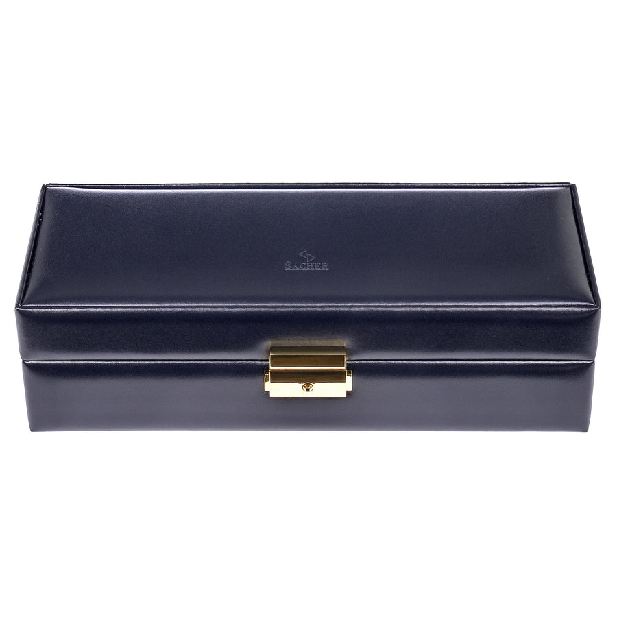 Watch case for 5 watches acuro / navy (leather)