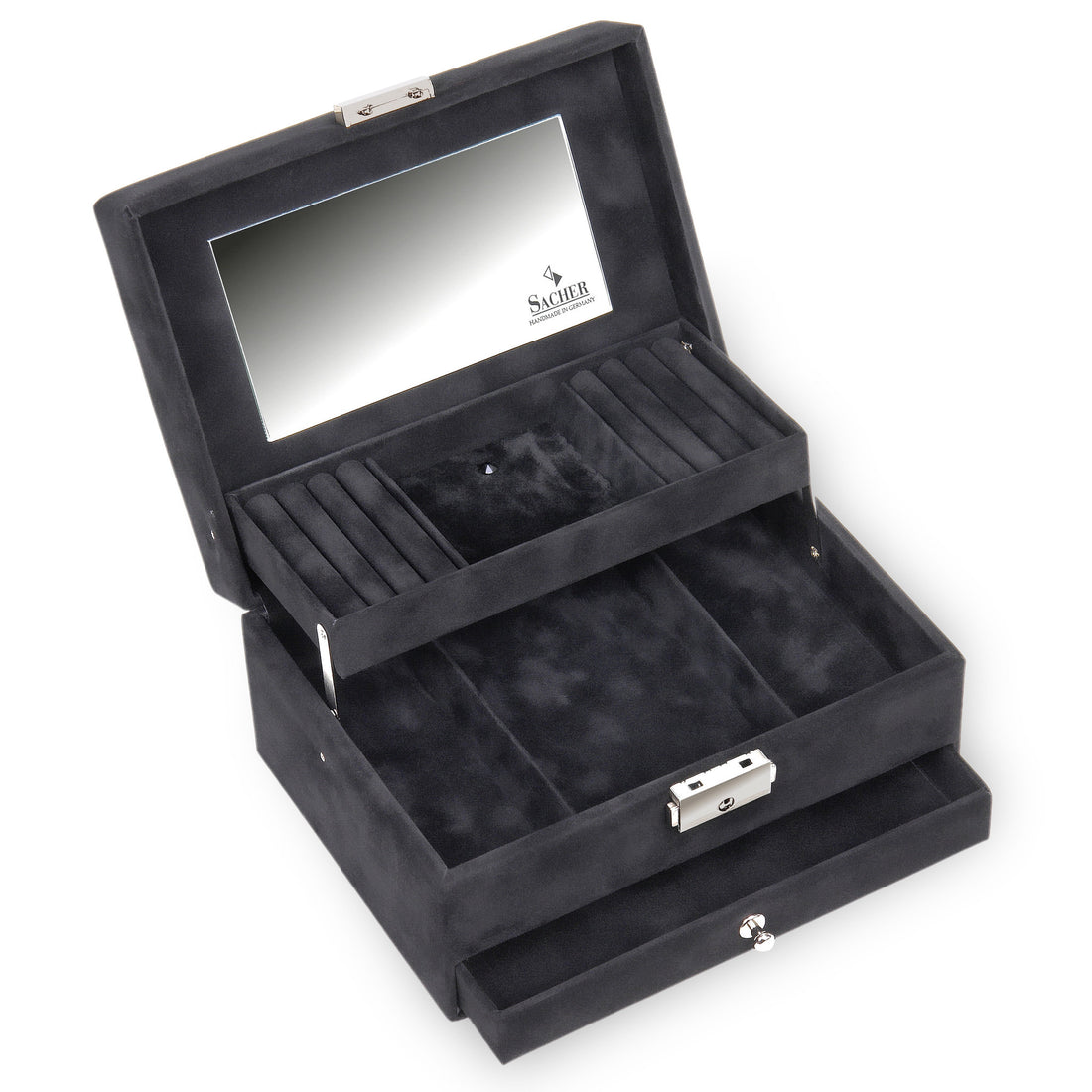 Jewelry box Carola crystalo / black