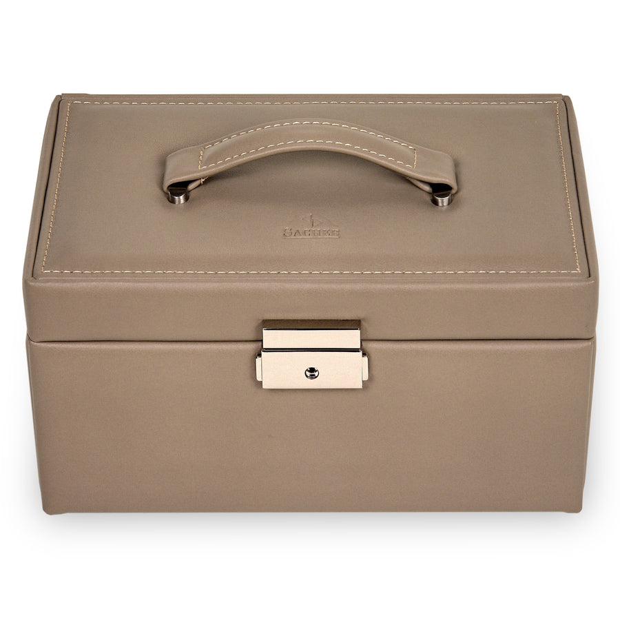 Jewelry box Elly nature / taupe (leather)