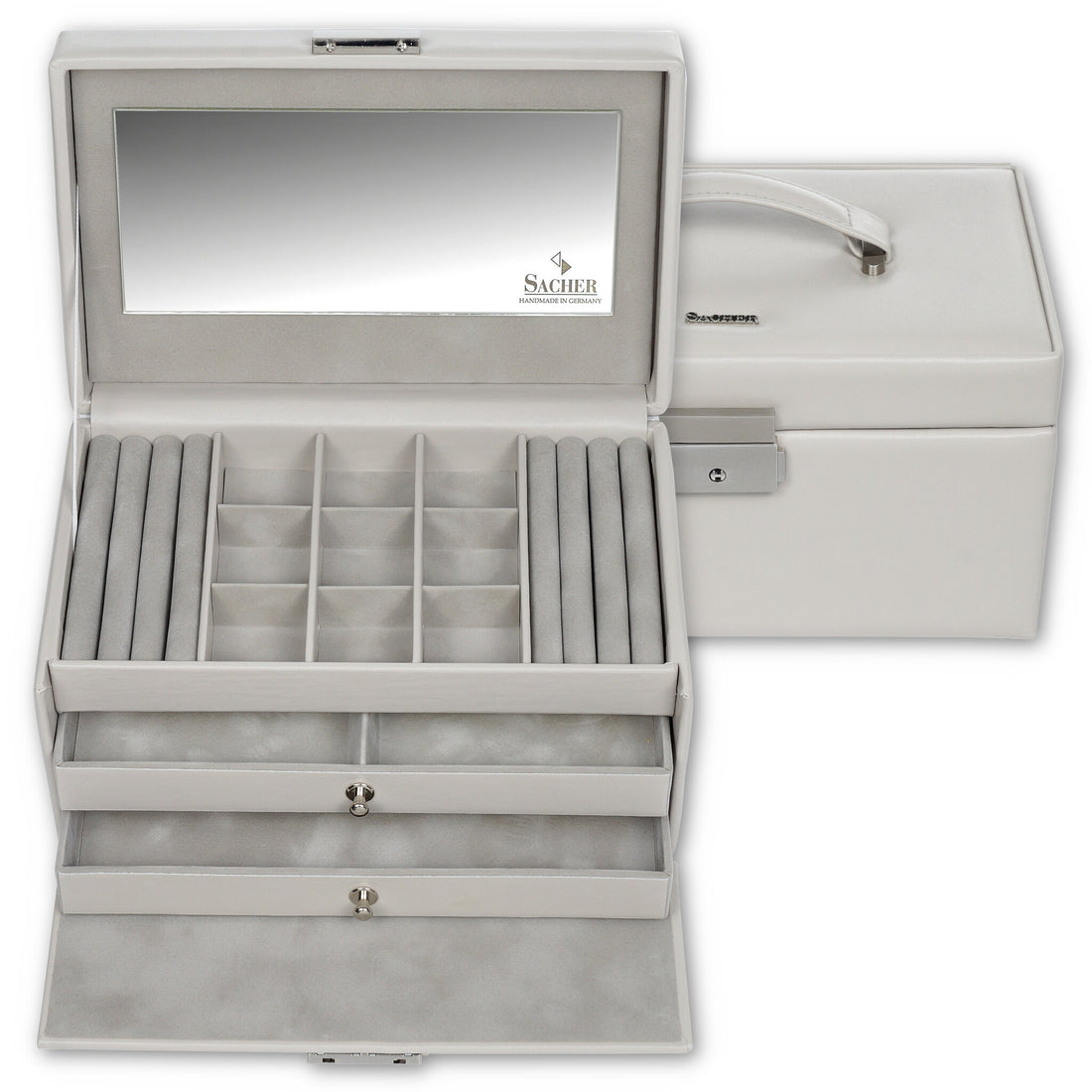 Caja de joyas Elly elegance / sand (cuero de vaca completo)