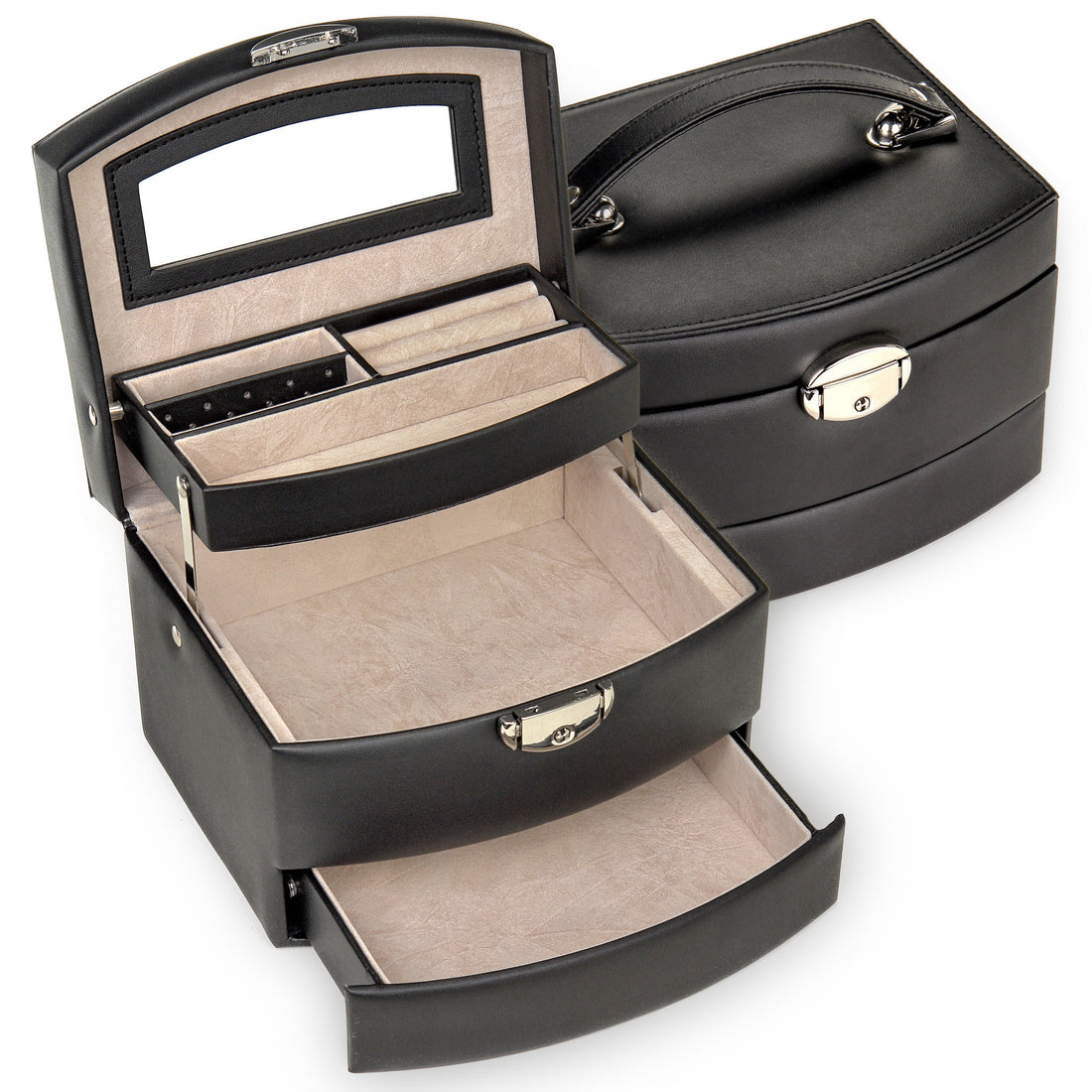 Caja de joyas Stella standard / negro